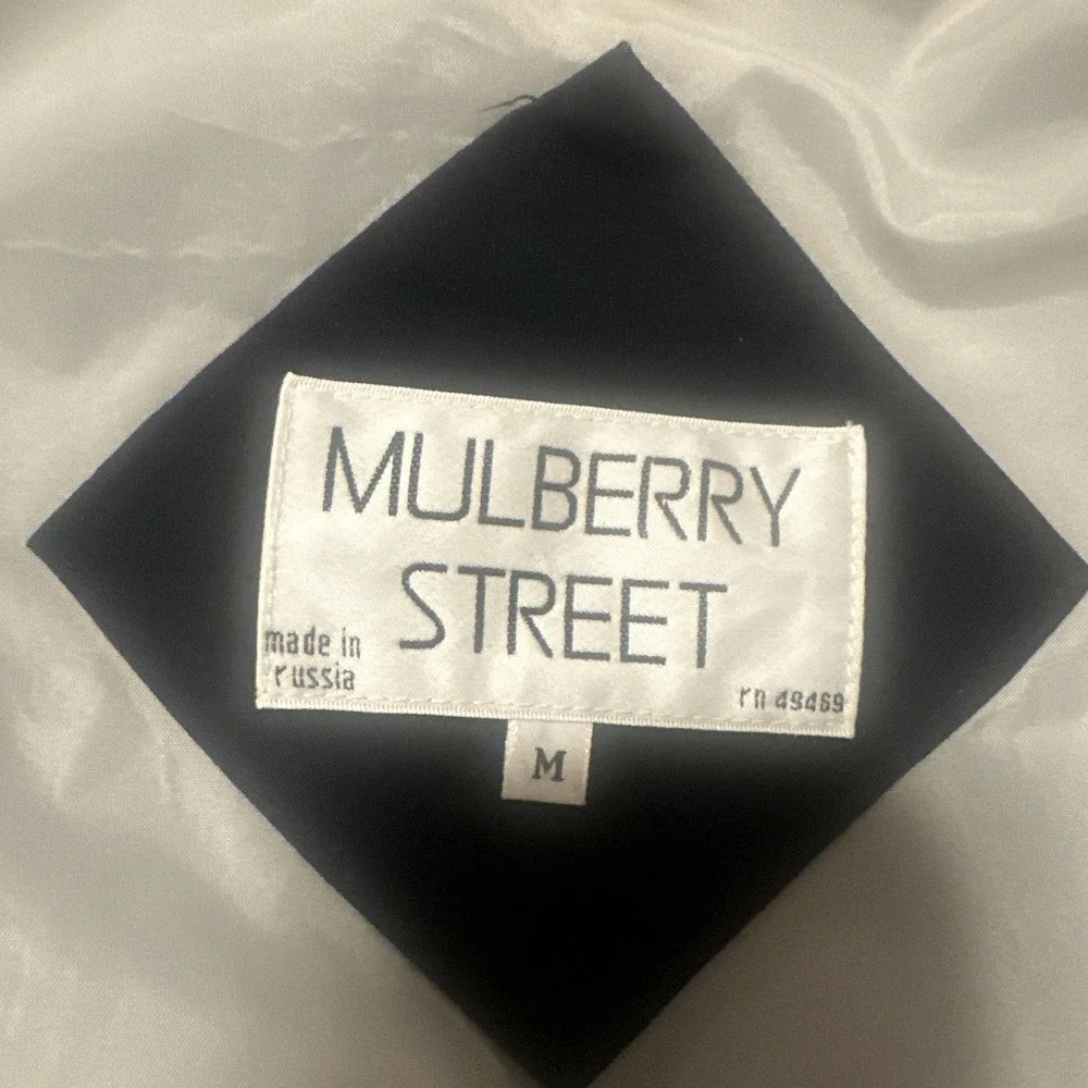 Vintage 90s Mulberry Street Navy Nautical Hooded Snap / Zip Jacket Womens Large